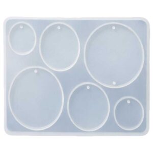 Silicone mould for casting oval jewellery components in multiple sizes product photo