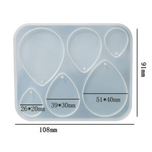 Teardrop jewellery silicone mould