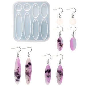 Silicone elongated oval jewellery mould