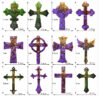 Decorative cross shape silicone mould
