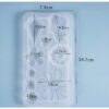 Silicone mould with decorative shapes