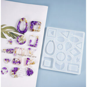 Silicone mould with geometric shapes