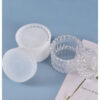 Silicone mould faceted jar with lid
