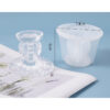 Footed container resin silicone mould