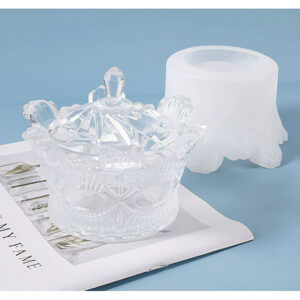 Silicone mould decorative footed container