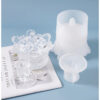 Footed decorative container silicone mould