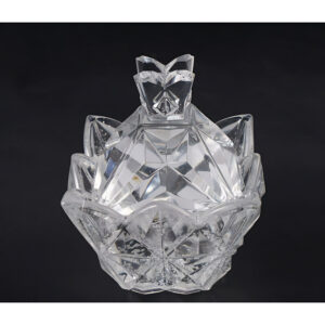 Faceted trinket jar resin mould with lid