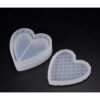 Heart-shaped lidded box silicone mould set