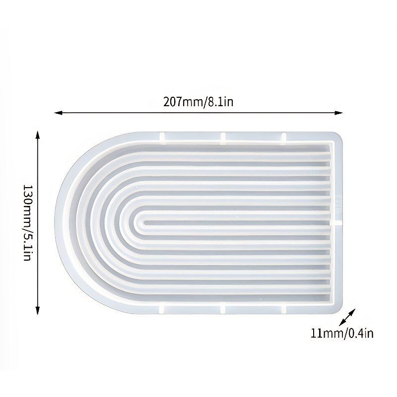 Rounded End Ribbed Tray Silicone Mould - Image 4