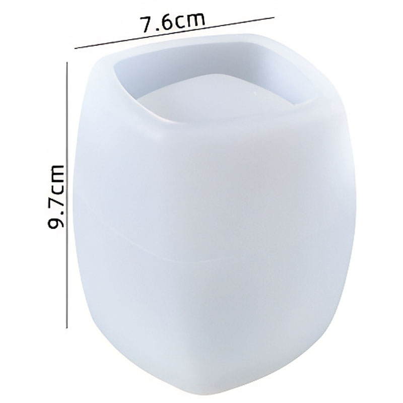 Square Tilted Pot Silicone Mould 76mm x 97mm - Image 2