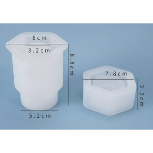 Square Silicone Jar Mould with Lid Insert (80mm x 88mm)