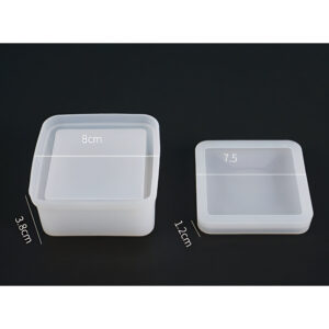 Square Silicone Jar Mould with Insert (80mm)
