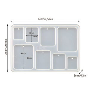 Rectangle Pendant Silicone Mould