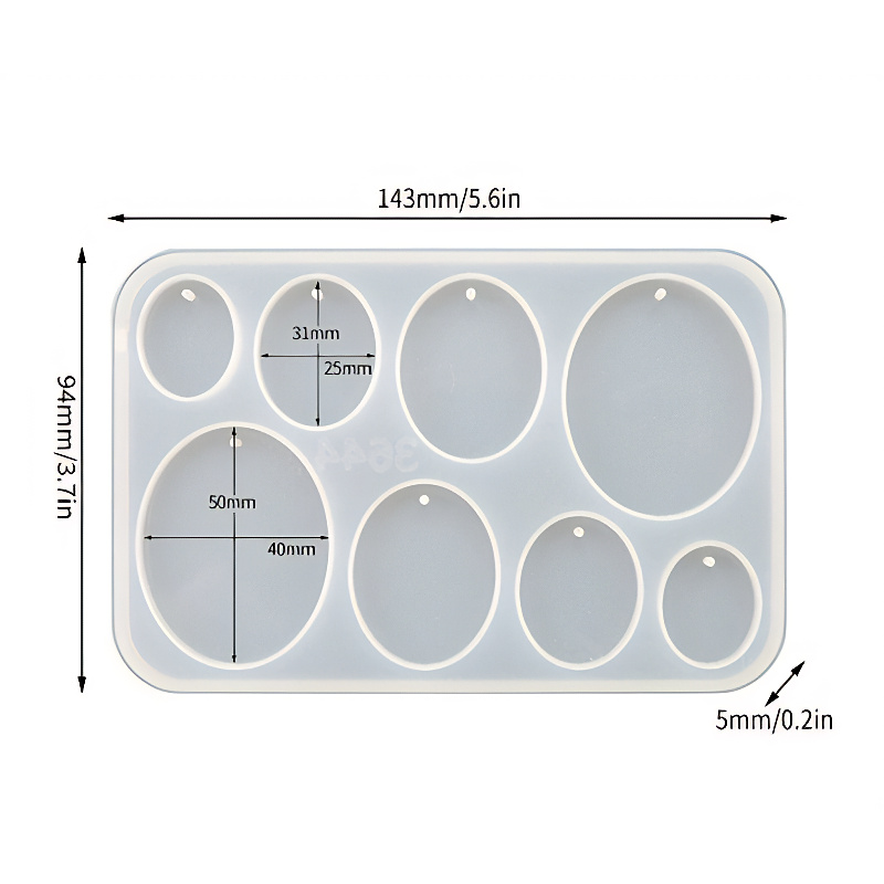 Oval Pendant Silicone Mould