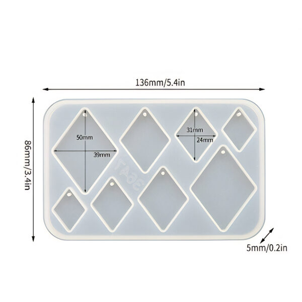 Diamond Pendant Silicone Mould