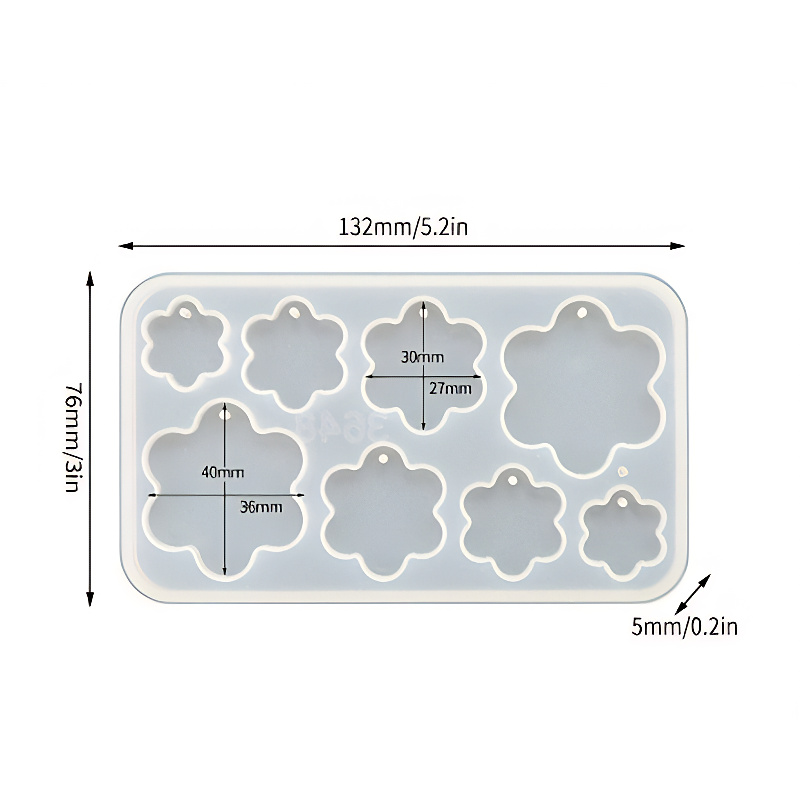 Flower Pendant Silicone Mould