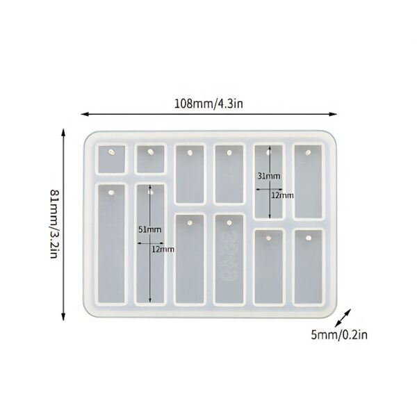 Rectangle Pendant Silicone Mould