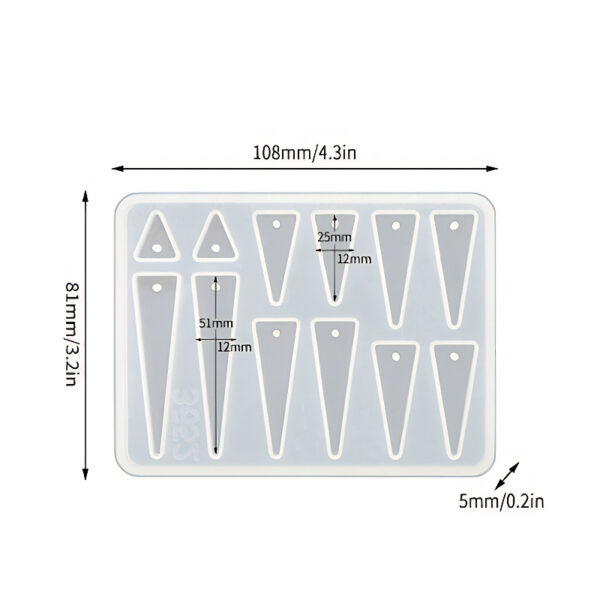 Triangle Spike Pendant Silicone Mould