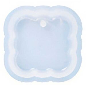 Scalloped Square Pendant Silicone Mould 50mm