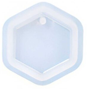 Hexagon Pendant Silicone Mould 49mm x 53mm