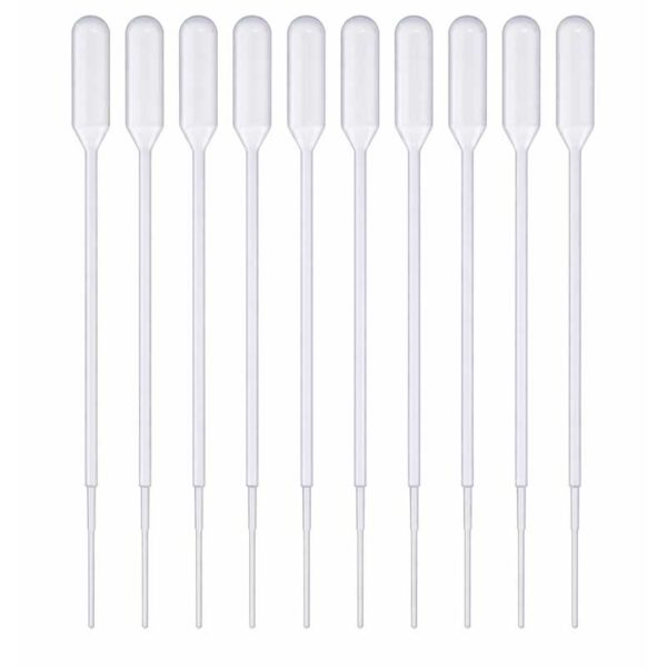 10x 3ml Disposable Pasteur Pipettes (Graduated 0.5ml)