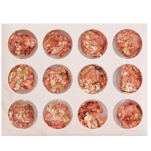 12 Pot Rose Gold Metallic Flake Set RS2032