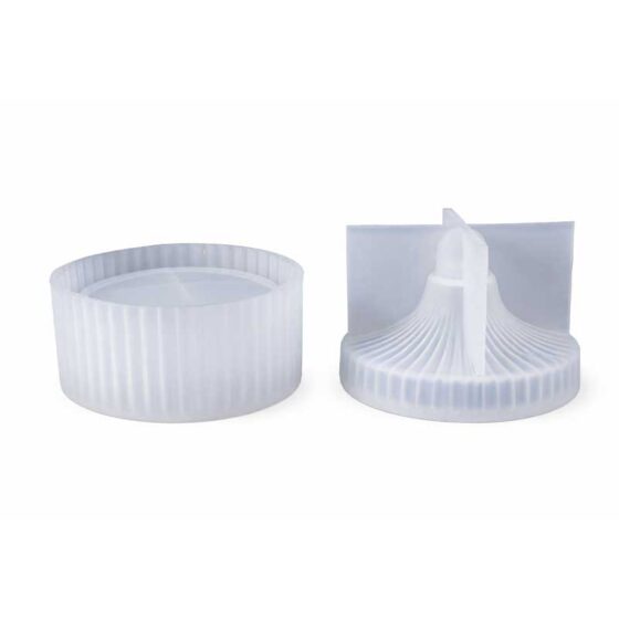 Ribbed Lidded Jar Silicone Mould