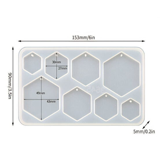 Hexagon Pendant Silicone Mould