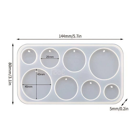 Round Pendant Silicone Mould