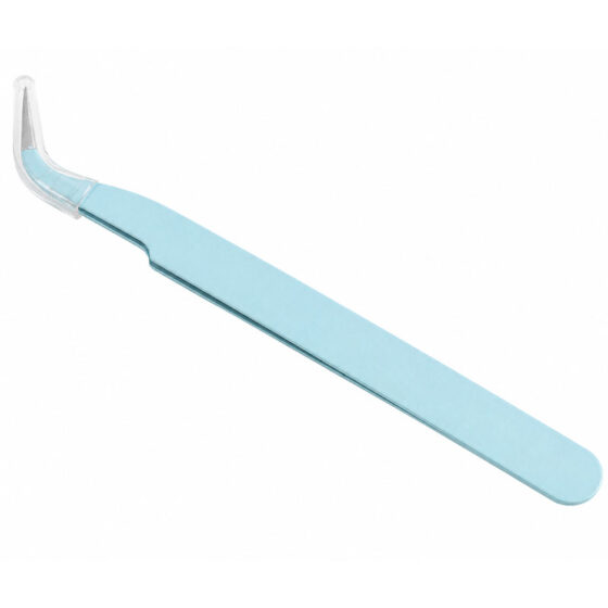 Blue Curved Tweezers RS2049