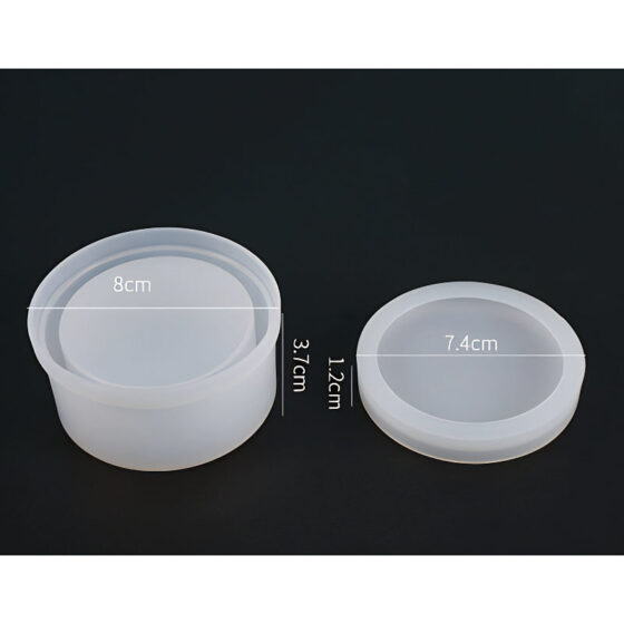 Round Silicone Jar Mould with Insert (80mm)