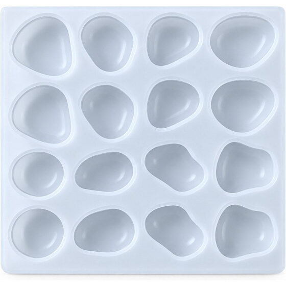 16-Cavity Irregular Pebble Stone Silicone Mould