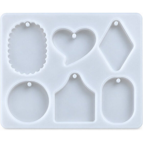 6-Cavity Assorted Geometric Pendant Silicone Mould