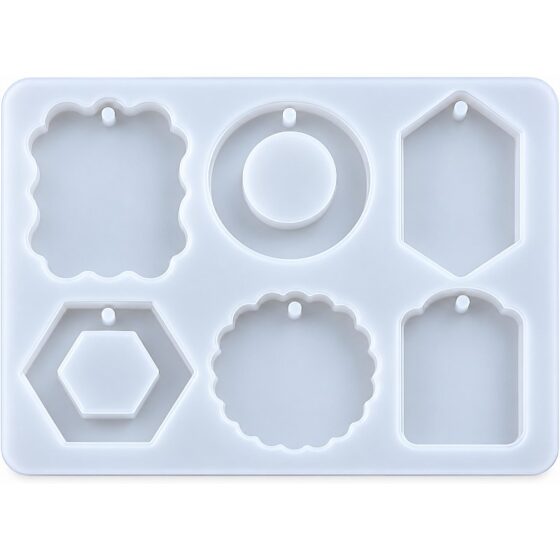 6-Cavity Geometric Pendant Silicone Mould