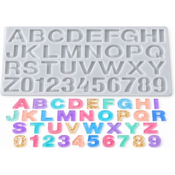 Alphabet & Numbers Silicone Mould - Set 1