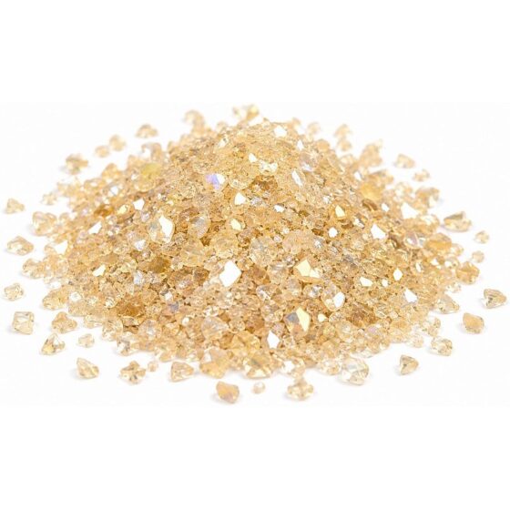 Champagne Iridescent Glass Flakes - 100g