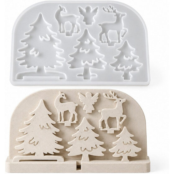Christmas Woodland Scene Silicone Mould