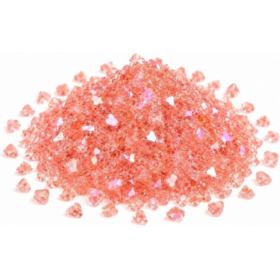 Coral Iridescent Glass Flakes - 100g
