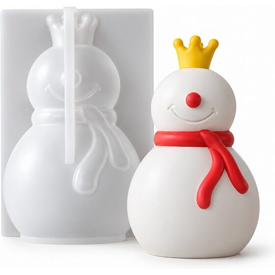 Crowned Snowman Silicone Mould