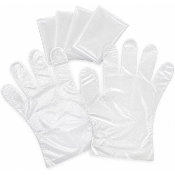 Disposable Clear Plastic Gloves - Pack of 10