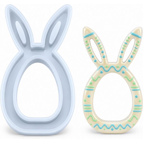 Easter Bunny Ears Egg Frame Silicone Mould