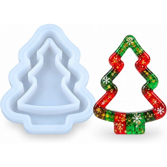 Large Hollow Christmas Tree Decoration Silicone Mould