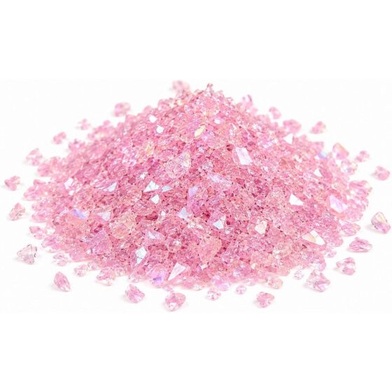 Pink Iridescent Glass Flakes - 100g