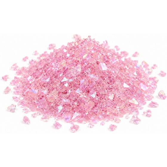 Pink Iridescent Glass Flakes 50g
