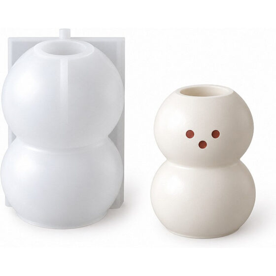 Snowman Pot Silicone Mould